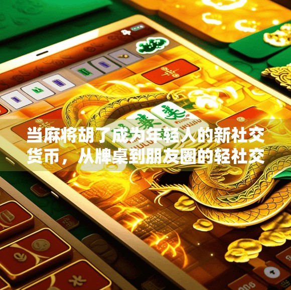 当麻将胡了成为年轻人的新社交货币，从牌桌到朋友圈的轻社交革命