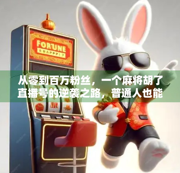 从零到百万粉丝，一个麻将胡了直播号的逆袭之路，普通人也能靠兴趣变现！