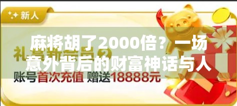 麻将胡了2000倍？一场意外背后的财富神话与人性博弈！